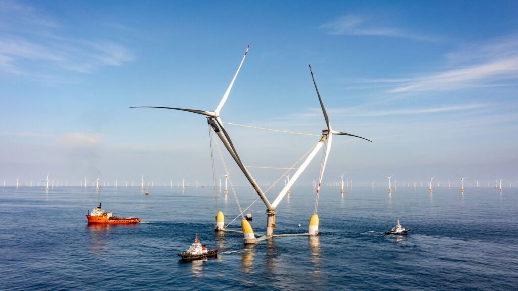 Větrné dvojče o výkonu 20 MW. Kredit: Mingyang Smart Energy.