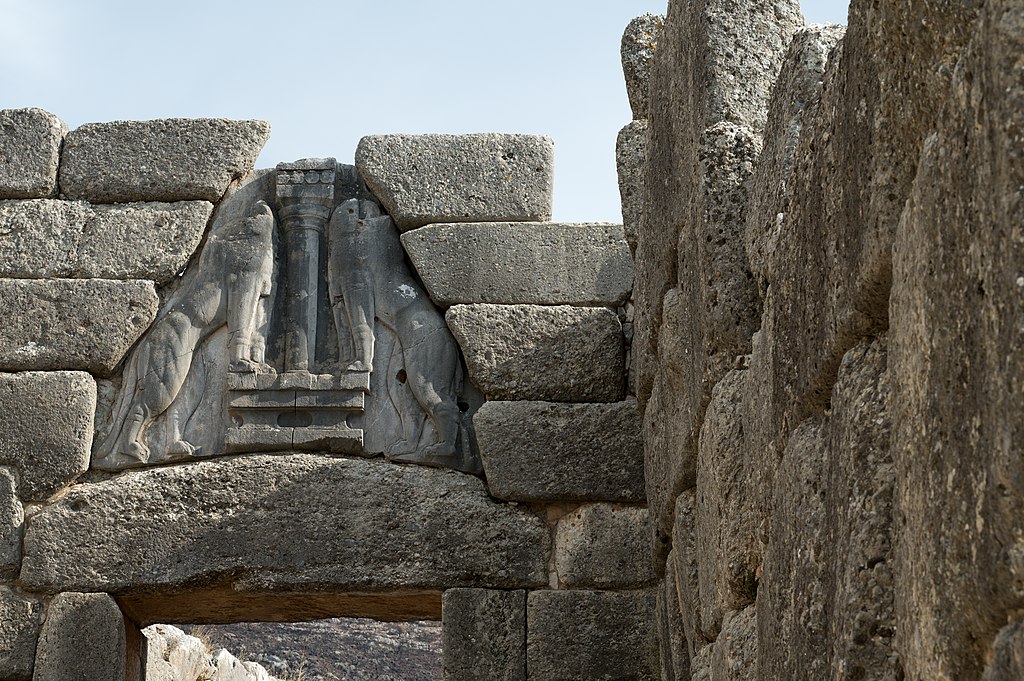 Lví brána, 1250 před n. l. Kredit: Zde, Wikimedia Commons.