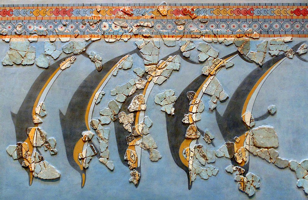 Fragmenty Delfínů z Gla. Archeologické muzeum v Thébách. Kredit: George O. Mustafin, Wikimedia Commons. Licence CC 1.0.