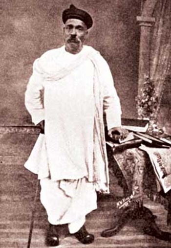 Bal Gangádhar Tilak (1856-1920) kolem roku 1910. Wikimedia Commons.