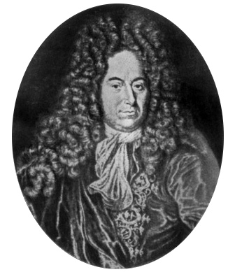 Ole Christensen RĂ¸mer, dĂˇnskĂ˝ matematik. V roce 1676 urÄŤil na zĂˇkladÄ› pozorovĂˇnĂ­ zĂˇkrytu Jupitera a jeho mÄ›sĂ­cĹŻ rychlost svÄ›tla. Je po nÄ›m pojmenovĂˇn krĂˇter RĂ¶mer na pĹ™ivrĂˇcenĂ© stranÄ› MÄ›sĂ­ce.  (Kredit: Wikipedia)