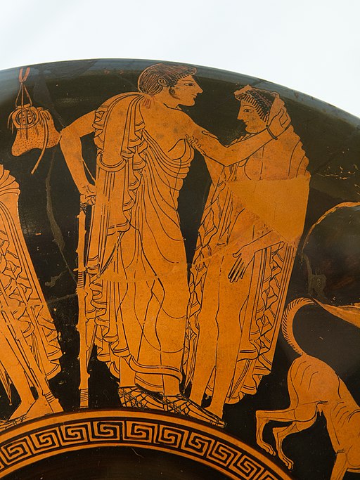 Dvoření, 500 př. n. l. Altes Museum Berlin. Kredit: Peithinos (via Zde), Wikimedia Commons