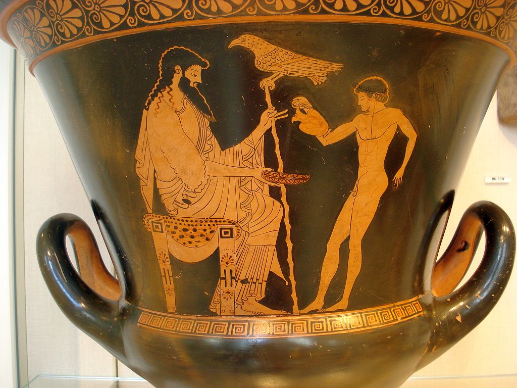 Zeus a Ganymédés, 490–480 př. n. l. Metropolitan Museum of Art, New York. Kredit: Eucharides Painter via David Liam Moran, Wikimedia Commons.
