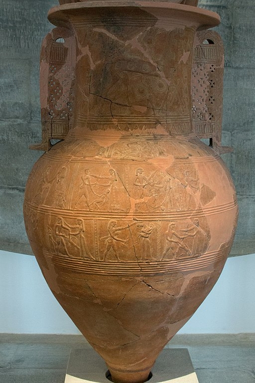 Velký reliéfní pithos z Mykonu. Kredit: Zde, Wikimedia Commons