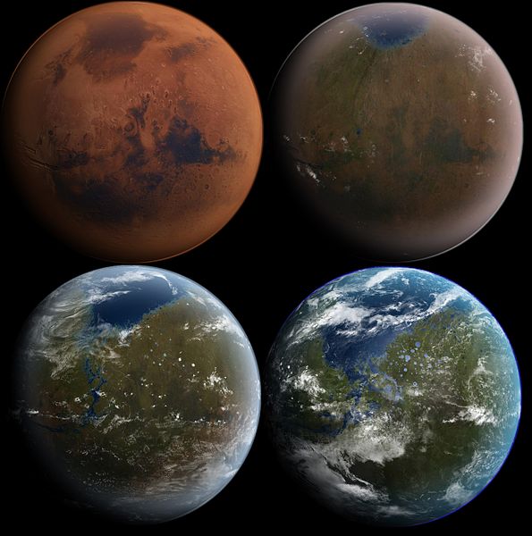 Povede se nám někdy terraformovat Mars? Kredit: Daein Ballard / Wikimedia Commons.