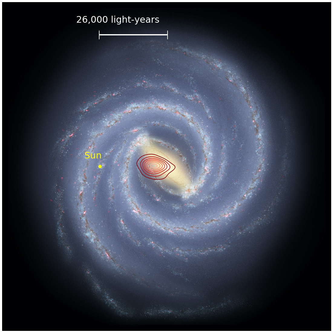 Fosilní galaxie Heracles v Mléčné dráze. Kredit: Danny Horta-Darrington (Liverpool John Moores University), NASA/JPL-Caltech, and the SDSS.