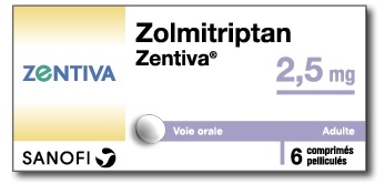 Zolmitriptan selectivně ovlivňuje serotoninové receptory subtypů 1B a 1D. Pod jmény Zomig a Zomigon v Kanadě a Řecku, jako  Asco Top v Německu , Zomigoro ve Francii a u nás jako Zolmitriptan-Zentiva, zbavuje trpící migrény.