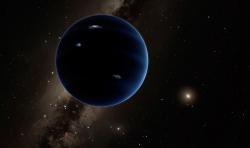 Umělecká představa hypotetické planety obíhající daleko od Slunce. Kredit: Caltech/R. Hurt (IPAC)