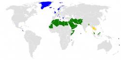 Země se státním náboženstvím. Kredit: Smurfy / Wikimedia Commons.