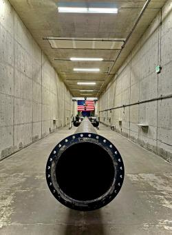 Prototyp v Alameda Point. Kredit: Longshot Space Technologies.