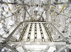 Útroby detektoru XENONnT. Kredit: XENON Collaboration.