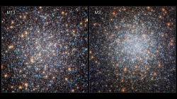 Hvězdokupa M13 versus M3. Kredit: ESA/Hubble, NASA, and G. Piotto et al.