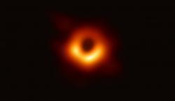 Supermasivní černá díra. Kredit: Event Horizon Telescope.