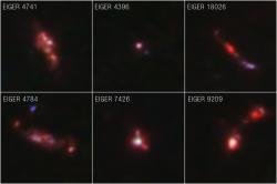 Galaxie studované pomocí projektu EIGER (zdroj NASA).