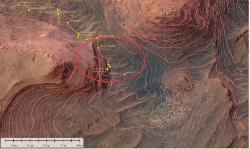 Cesta vozítka Curiosity průsmykem Paraitepuy (zdroj: prezentace B. Ehresmanna na 26. WRMISS 2023)
