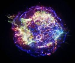 Cassiopeia A na snímku z observatoře Chandra. Zdroj: https://www.nasa.gov/