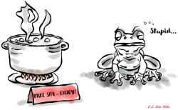 I žáby jsou ve skutečnosti dost chytré na to, aby se nechaly uvařit zaživa. Budeme tak chytří i my? Zdroj: https://thetrustfactory.co/