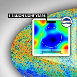 Co je zač Chladná skvrna? Kredit: ESA Planck Collaboration.