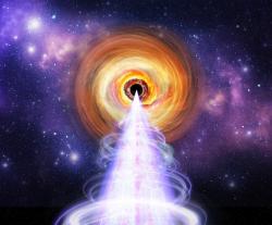 Blazar BL Lacertae. Kredit: NASA/Pablo Garcia.