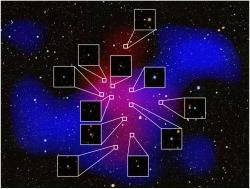 Kosmický Himálaj. Kredit: Subaru Telescope / SDSS, Liang et al.
