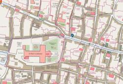 Modrý bod ukazuje místo Fordeho vraždy na Cheapside. Kredit: Medieval Murder Maps. University of Cambridge: Institute of Criminology. Modrý bod ukazuje místo Fordeho vraždy na Cheapside. Kredit: Medieval Murder Maps. University of Cambridge: Institute of Criminology.