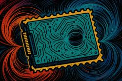 Na obzoru jsou disky s monomolekulárními magnety. Kredit: AI generated (DALL-E).