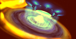 Postavíme gravitační prak s černou dírou a megalaserem? Kredit: NASA/Thor Deichmann/Victor Tangermann.