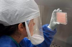 Výzkumu virů H7N9 v laboratoři CDC. Kredit: CDC/ Douglas E. Jordan.