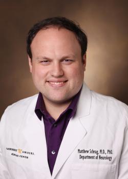 Neurolog Matthew S. Schrag, ředitel Kliniky mozkové amyloidní angiopatie,  Vanderbiltovo centrum pro paměť a Alzheimerovu chorobu Vanderbiltovy  univerzity  Kredit: Vanderbilt University