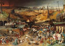 Triumf Černé smrti v Evropě. Kredit: Pieter Bruegel (cca 1562), Wikimedia Commons.