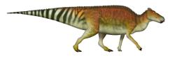 Mezi posledními neptačími dinosaury, jejichž fosilní stopy se nám dochovaly jen malý kousek od hranice K-Pg, byli kachnozobí dinosauři (možná se jednalo o zástupce rodu Edmontosaurus). Zatím nejmladší objevená série stop se nacházela jen 37 cm pod touto hranicí. Kredit: UnexpectedDinoLesson; Wikipedia (CC BY-SA 4.0) Mezi posledními neptačími dinosaury, jejichž fosilní stopy se nám dochovaly jen malý kousek od hranice K-Pg, byli kachnozobí dinosauři (možná se jednalo o zástupce rodu Edmontosaurus). Zatím nejmladší objevená série stop se nacházela jen 37 cm pod touto hranicí. Kredit: UnexpectedDinoLesson; Wikipedia (CC BY-SA 4.0)