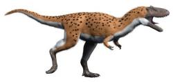 Gualicho byl poměrně velký argentinský teropod, žijící ve stínu obřích teropodů a ještě mnohem masivnějších titanosaurních sauropodů. Již 25 milionů let před slavným druhem T. rex. „vynalezl“ malé dvouprsté přední končetiny. Kredit: Nobu Tamura, Wikipedie CC BY-SA 4.0