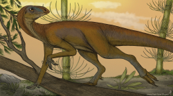 Obrazová rekonstrukce brazilského silesaurida druhu Sacisaurus agudoensis. Tento asi 225 milionů let starý zástupce kladu Sulcimentisauria mohl mít z hlediska vývoje značně blízko k nejstarším ptakopánvým dinosaurům. Kredit: JohnnyMingau; Wikipedia (CC BY-SA 4.0)