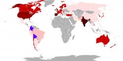 Rozšíření „britské“ varianty k 18. lednu. Česká republika bohužel nepřekvapí oficiální nulou. Kredit: Cifras Confiables / Wikimedia Commons.