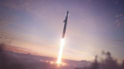 Monumentální start lodi Starship s nosnou raketou Super Heavy. Kredit: SpaceX.