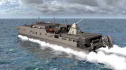 Ze záměru instalovat prototyp railgunu na rychlou transportní loď USNS Millinocket nakonec sešlo. Kredit: US Navy.