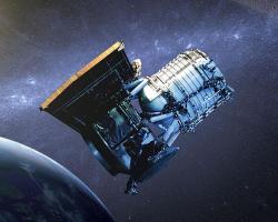 Kosmický infrateleskop WISE. Kredit: NASA / JPL-Caltech.
