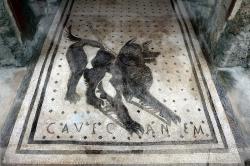 Cave Canem! Výstraha před zlým psem z Pompejí. Kredit: Sailko, Wikimedia Commons, CC BY-SA 4.0.