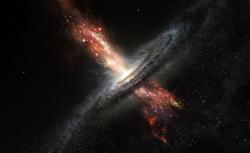 Pořádně rozjetou supermasivní černou díru nelze přehlédnout. Kredit: ESO/M. Kornmesser.