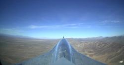 Quarterhorse Mk2.1 na prvním letu. Kredit: Hermeus. Quarterhorse Mk2.1 na prvním letu. Kredit: Hermeus.