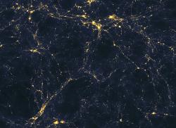 Nezměrná galaktická vlákna vesmíru. Kredit: Andrew Pontzen & Fabio Governato / Wikimedia Commons.
