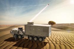 300 kW laserový systém nebude na tanky stačit. Kredit: Lockheed Martin.
