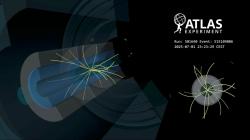 Srážka protonu s kyslíkem na urychlovači LHC zaznamenaná experimentem ATLAS (zdroj CERN).