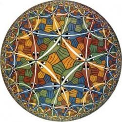 Hyperbolická geometrie podle Eschera: Circle Limit III. Kredit: M. C. Escher, 1959.