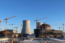 Výstavba nových bloků Leningradské jaderné elektrárny (zdroj Rosatom).