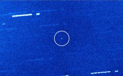 'Oumuamua na snímku teleskopu Williama Herschela na španělské La Palmě, z noci 29. října 2017. Kredit: Queen’s University Belfast/William Herschel Telescope.