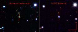 Hypernova ASASSN-15lh, jasnější než galaxie. Kredit: Benjamin