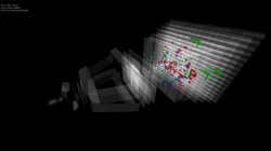 Rekordní srážka, tentokrát experiment LHCb. Kredit: LHCb / CERN