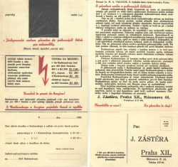 Reklamní materiál pana J. Zástěry popisující aditiva s radiem do automobilového paliva (zdroj Muzeum jádra Řež)