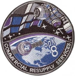 Logo mise CRS SpX-8 v podání NASA.  Zdroj: https://i.imgur.com/